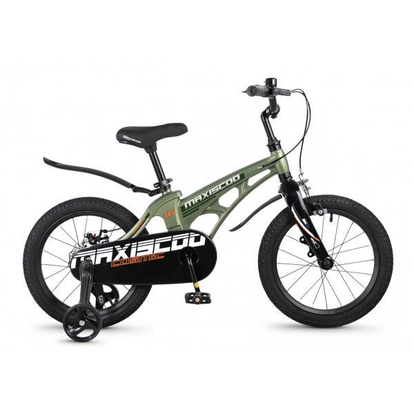 Детский велосипед Maxiscoo Cosmic, Стандарт 16", Зеленый Матовый (2024) - MSC-C1651