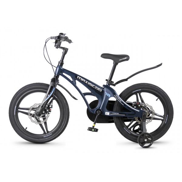 Детский велосипед MAXISCOO Cosmic Делюкс 18", Синий Матовый (2026) - MSC-C1852D
