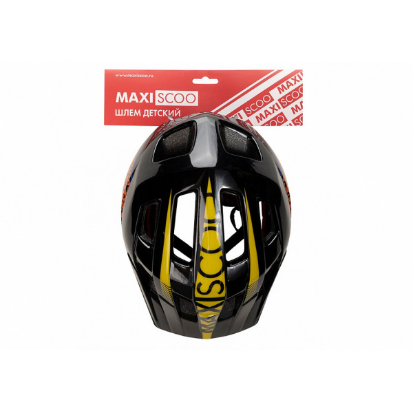 Шлем Детский Maxiscoo, Чёрный с Рисунком, арт. MSC-H2401 Шлем Детский Maxiscoo, Чёрный с Рисунком, арт. MSC-H2401