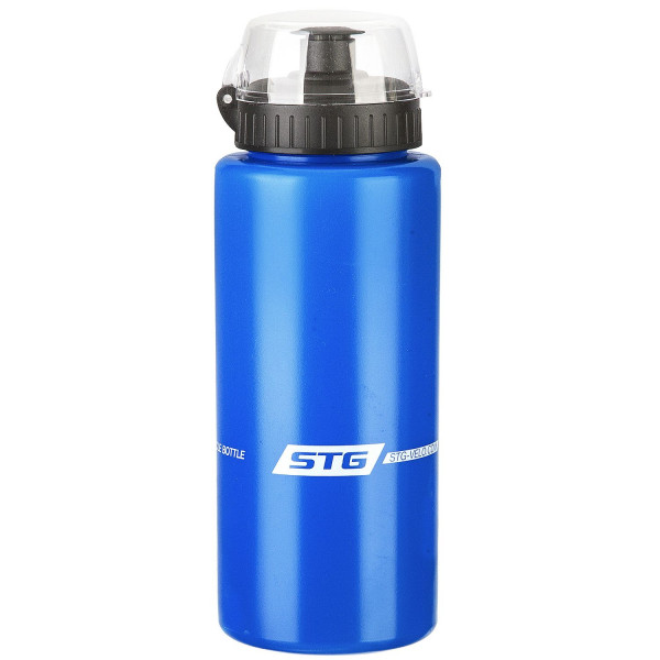Велофляга STG  DC-BT-54 600мл с защитной крышкой синяя/белая